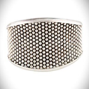 LAGOS Gorgeous Caviar Collection Sterling Silver Hinged Heavy Bracelet Size M